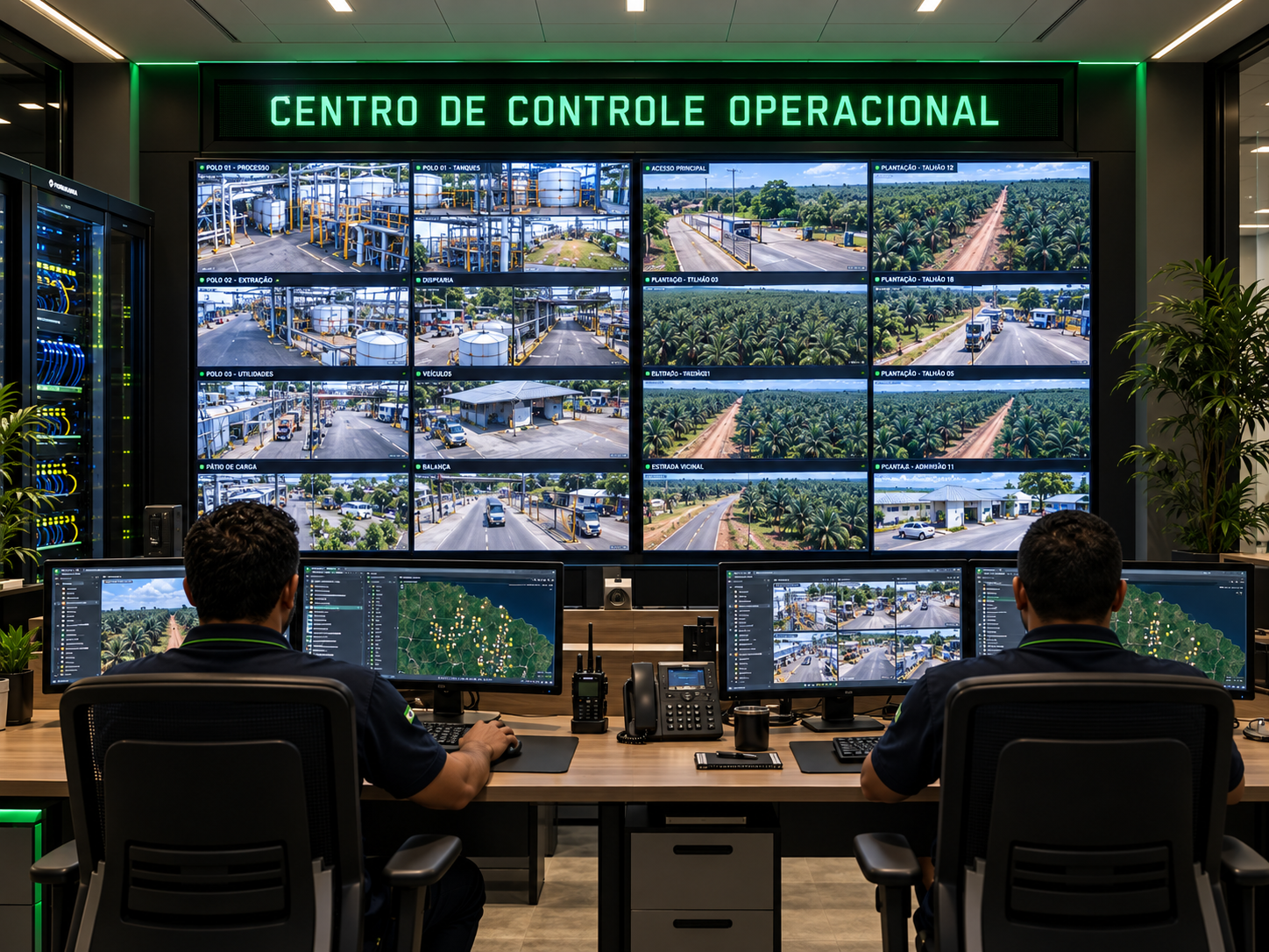 Centro de Controle Operacional em funcionamento